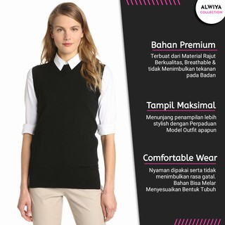  Baju  Rompi Wanita  Vest Rajut  Wanita  Korean  Style V Neck 