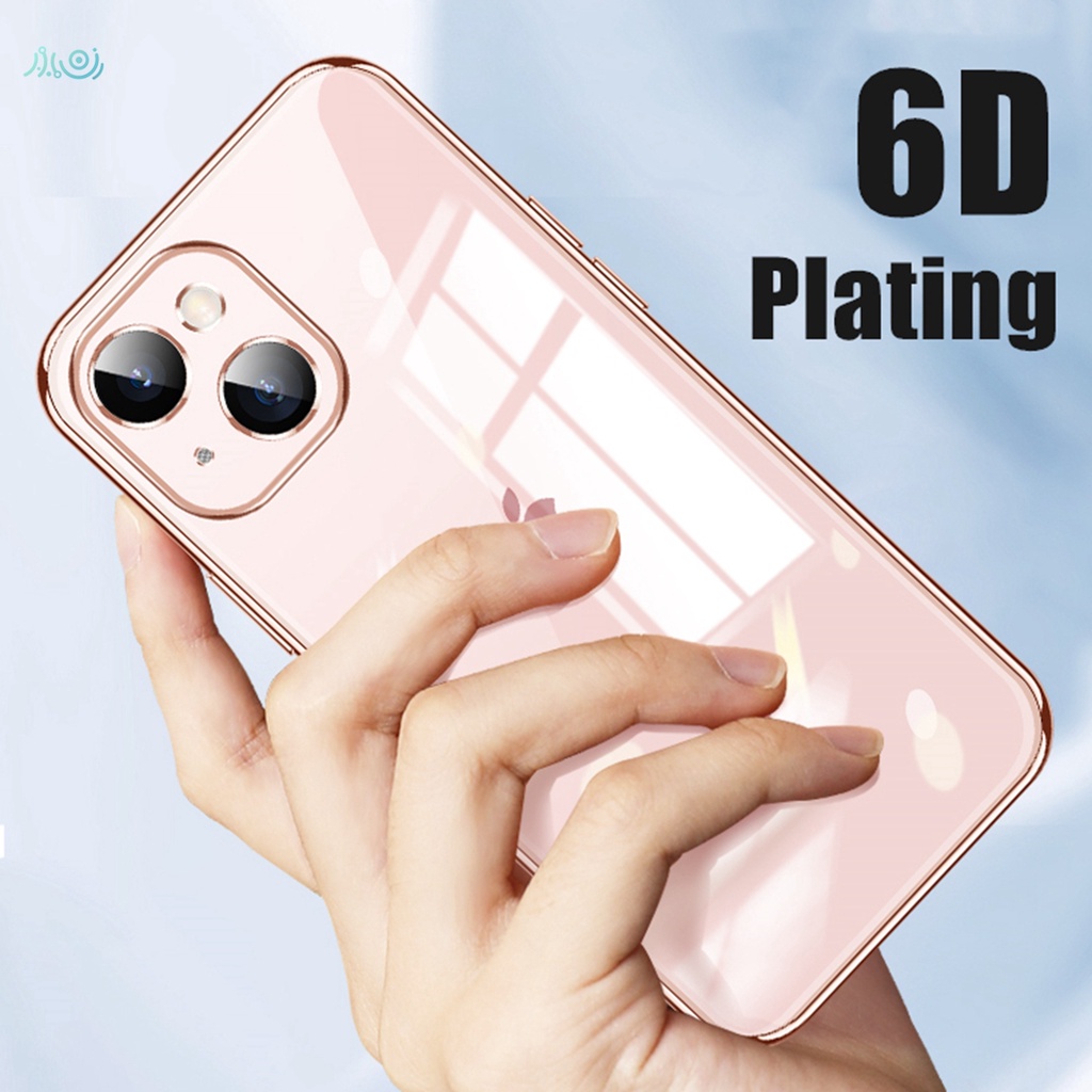 Soft case Transparan 6D plating Cover for iPhone 11 12 13 Pro MAX X XS MAX XR 7 8 Plus