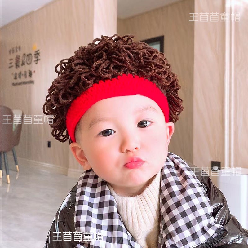 0-3 thn || Topi Wig Korea Bayi Rambut Palsu Newborn Anak Polos Kupluk Karakter Lucu Emen Anak Impor Catalog OIMG OK