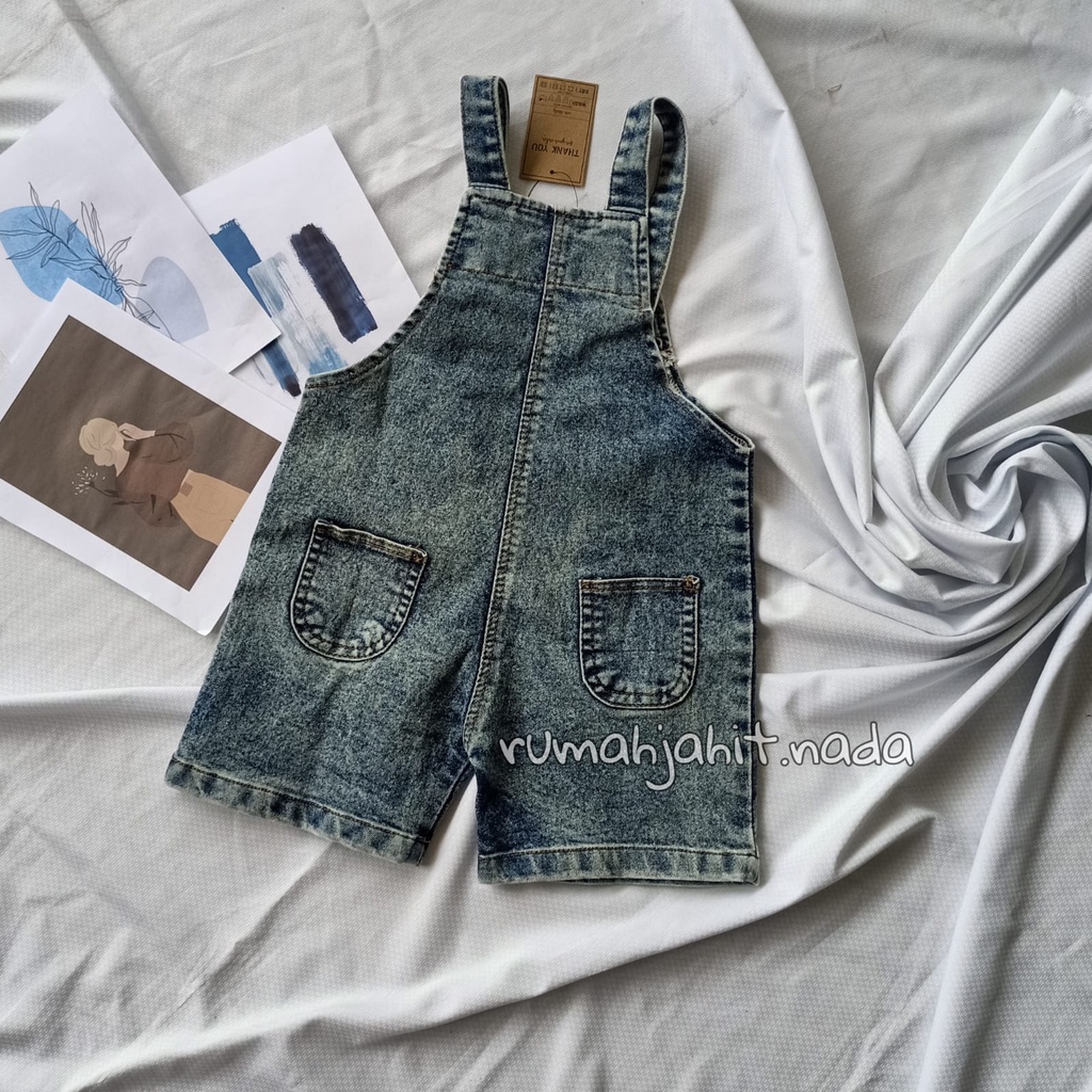 overall jeans anak unisex