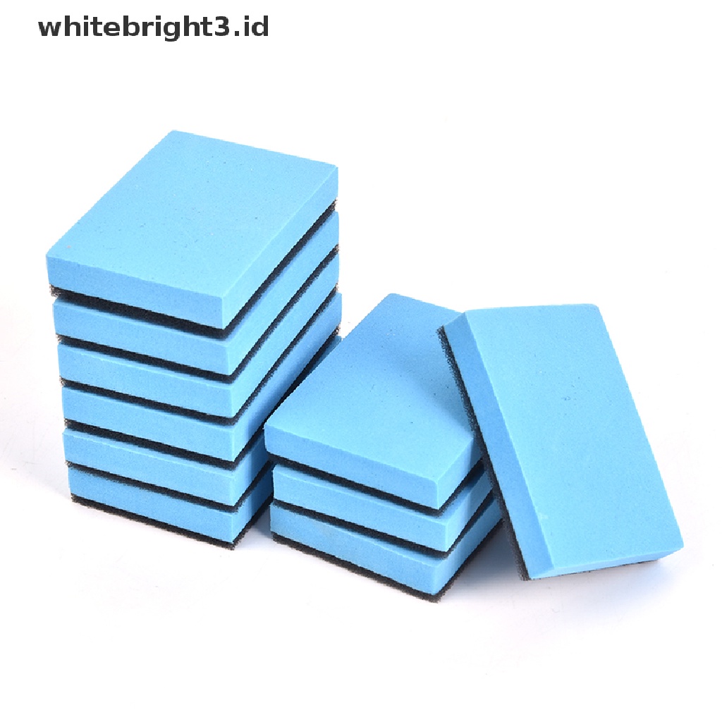 {whitebright3.id} 10 * Spons Pelapis Keramik Mobil Kaca Nano Wax Coat Aplicator Polishing Pads