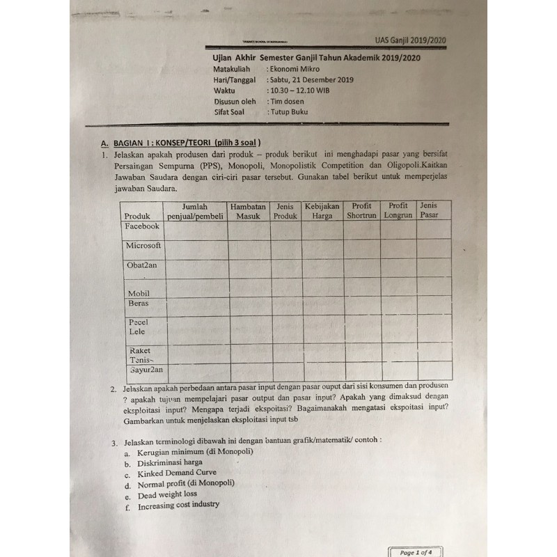 Contoh Soal Uts Ekonomi Manajerial / Ekonomi Manajerial Managerial