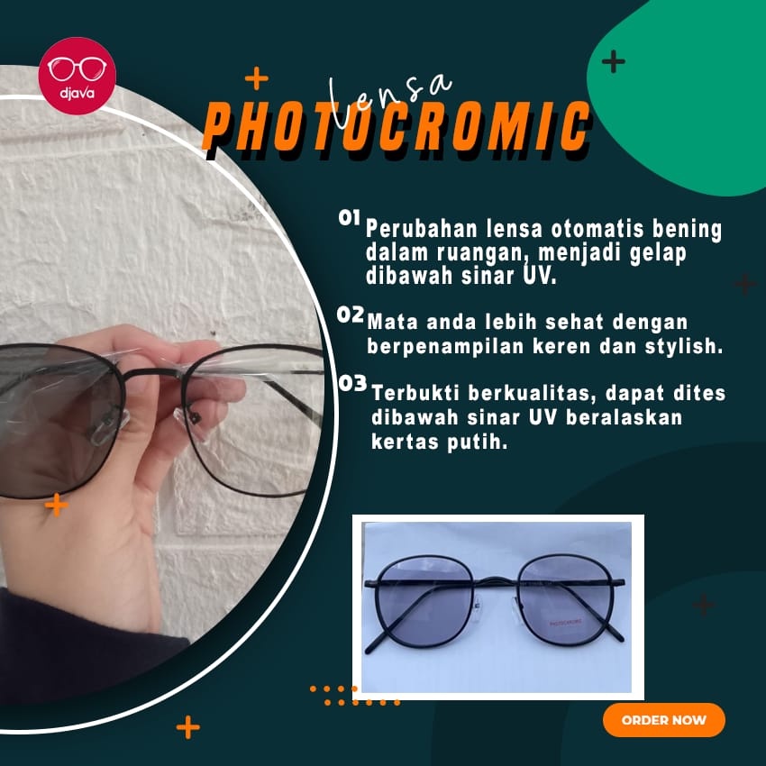 Kacamata Optik Wanita korea Lentur Photocromic Berubah Otomatis 3 in 1