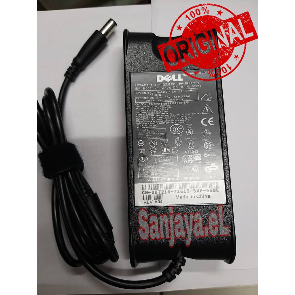 Adaptor Charger original DELL (PA-12) 19.5V 3.34A 4R N4010 N4050 N4110 N5110 14 3421 14R 5421 Vostro