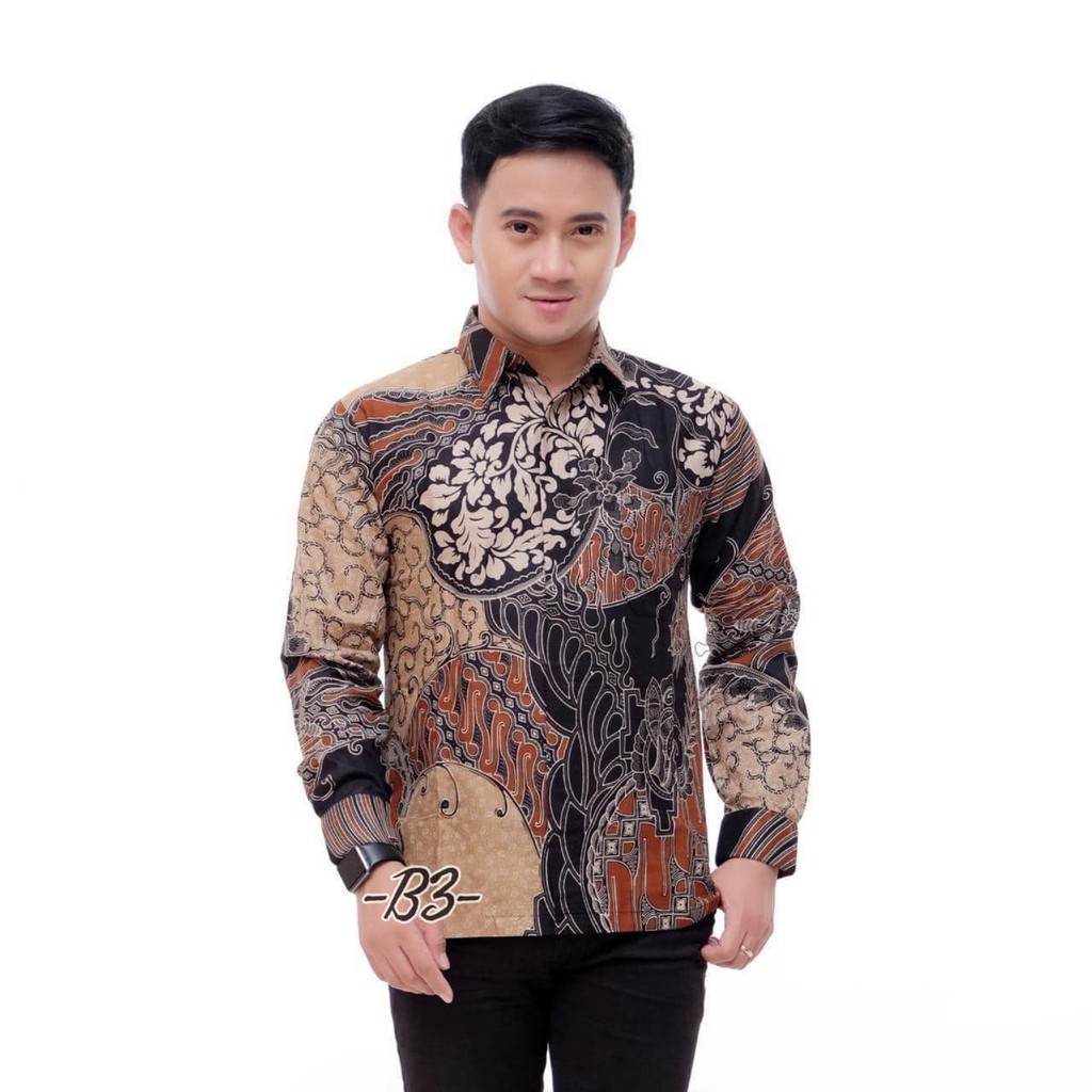 COD Kemeja Batik Pria Lengan Panjang - Baju Batik Pria - Batik Pria Jumbo M L XL XXL 3XL 4XL 5XL