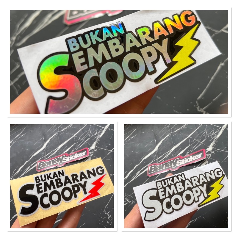 STICKER STIKER BUKAN SEMBARANG SCOOPY CUTTING