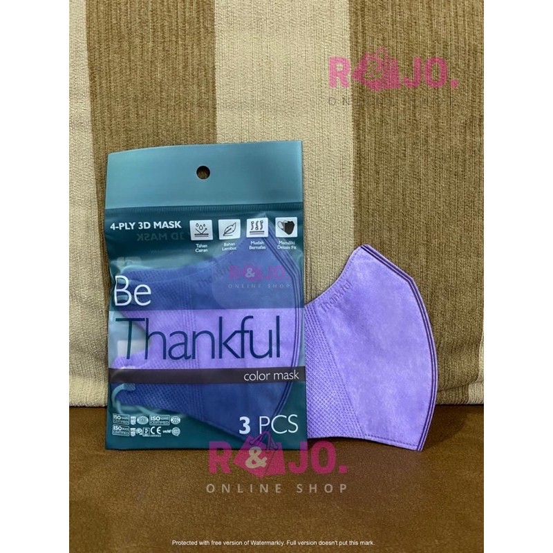 Masker Thankfull Duckbill 4ply 3D Mask Sachet isi 3pcs