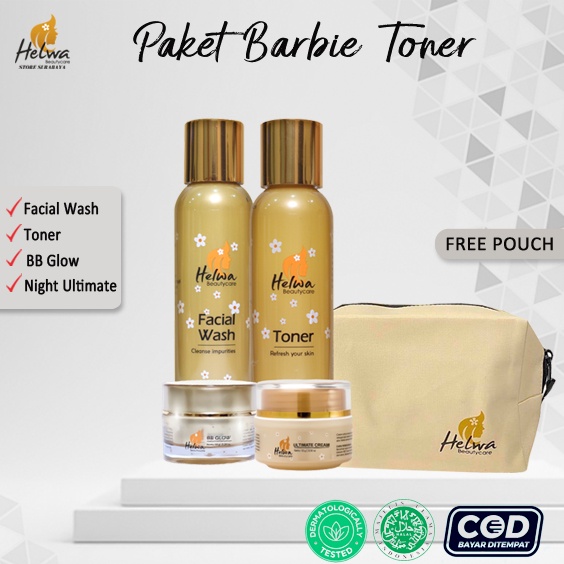 PAKET BARBIE TONER Helwa Beautycare Free Pouch
