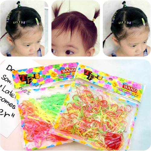 Ikat Rambut Polos (100+ Pcs) / Kuncir Rambut Anak / Headband / Karet Rambut