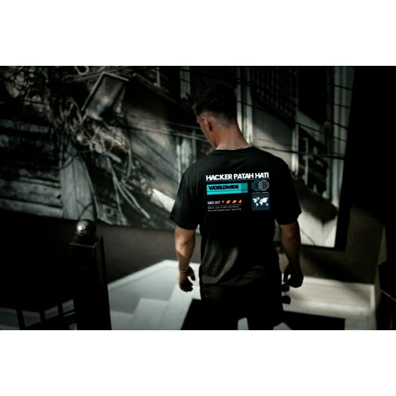 Kaos official distro original Hacker Patah Hati Worldwide atasan pria wanita | kaos Defacer heker in