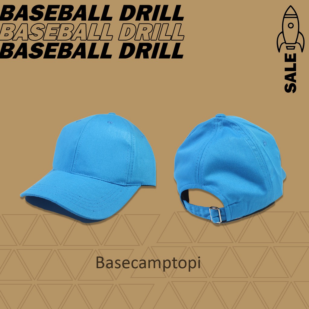 Topi Polo Caps Topi Baseball Polos Distro Bahan Drill Pengait Ring Pria Wanita