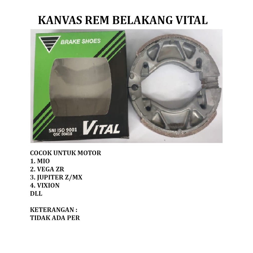 KAMPAS REM BELAKANG PIRODO TM MIO VITAL Tanjung Motor ASLI ORI