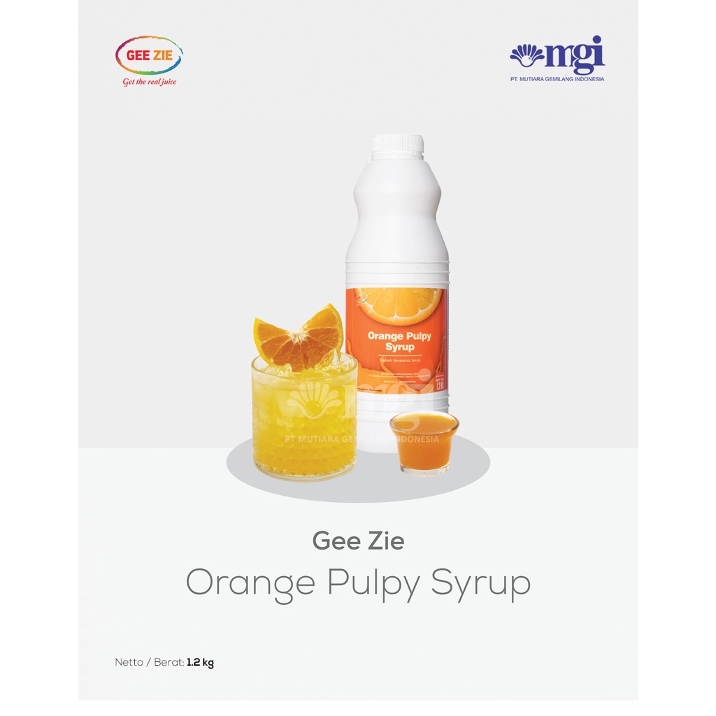 

Gee Zie Syrup Concentrate Orange Pulpy / Syrup Orange Pulpy Gee Zie / Syrup Gee Zie 1.2kg