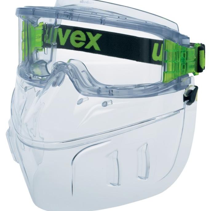 uvex ultravision wide-vision goggle dengan faceguard protection