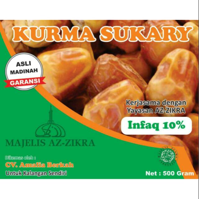 

Kurma Sukari Majelis Azzikra asli Madinah