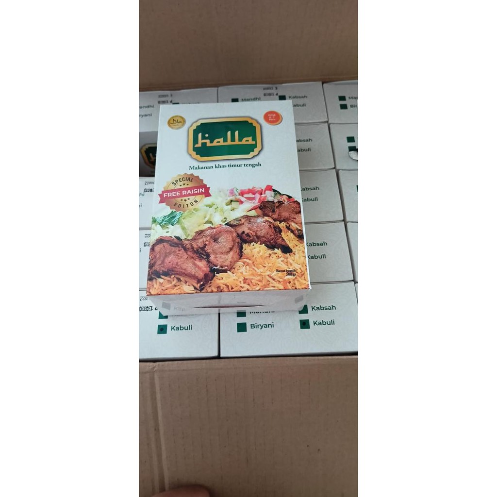 

Ready Stok Paket Beras Basmati Halla Food Nasi Kebuli, Kabsah, Mandhi, dan Biryan Terlaris