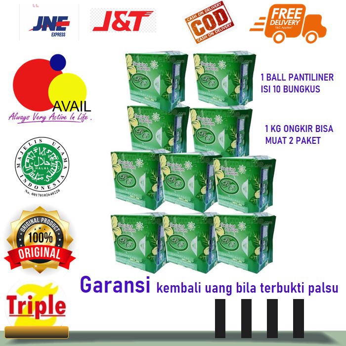 Avail Hijau Pantiliner Pembalut Herbal Paket Grosir