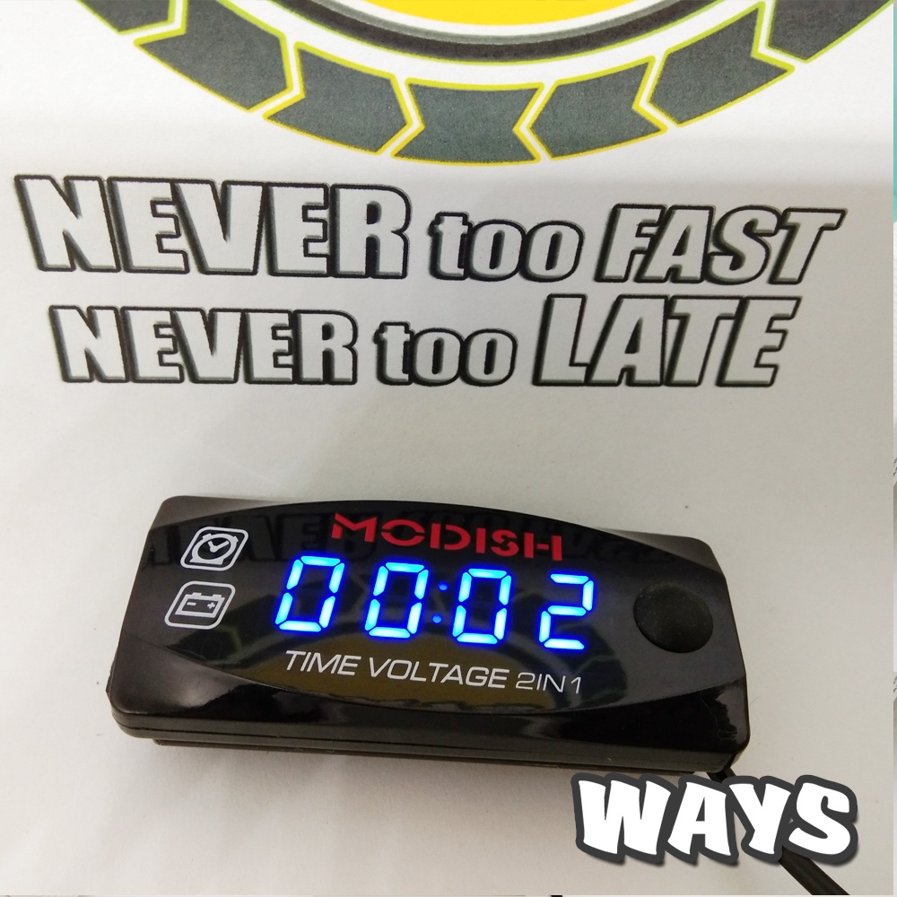 L091 | 2in1 Voltmeter Aki Accu Jam Digital LED Motor Vario Nmax PCX Aerox Vixion R15 Ninja GSX KLX