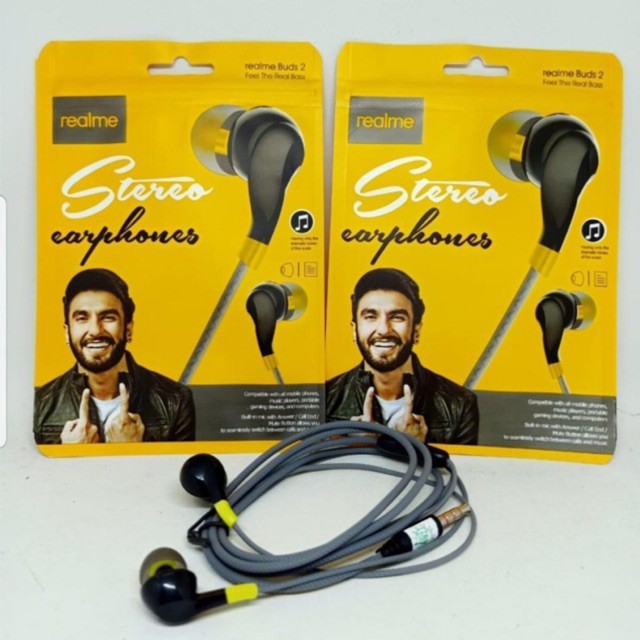 HEADSET / EARPHONE / HANDSFREE HF REALME RMA103 BUDS 2 SUPERBASS PACKING IMPORT SUARA PATEN