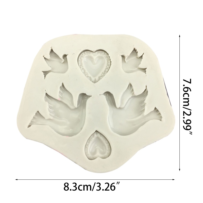 Cetakan Bentuk Merpati Dan Hati Untuk Dekorasi Kue
