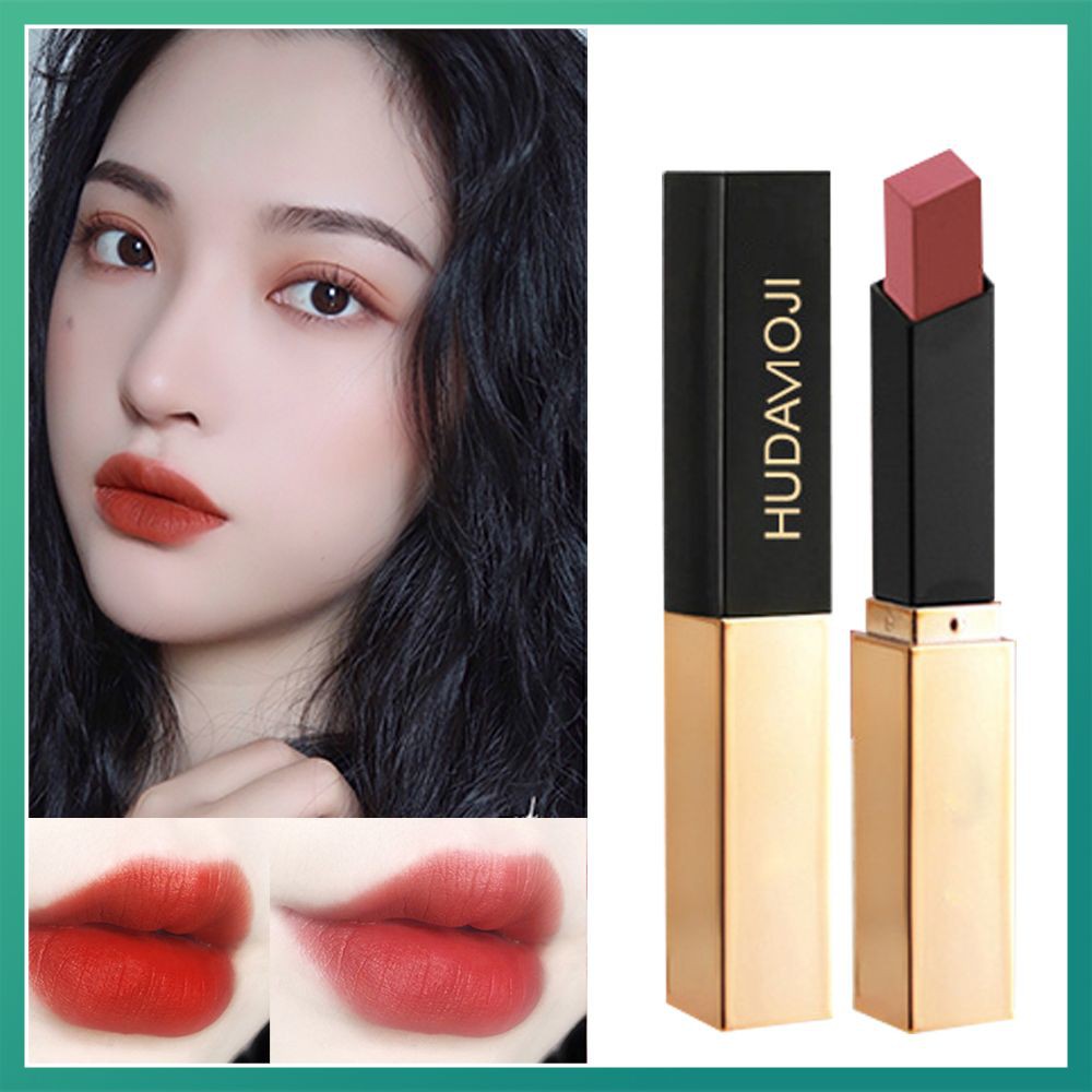 Lipstik Hudamoji 6 color waterproof lasting sexy red lipstick nude matte lipstick makeup matte