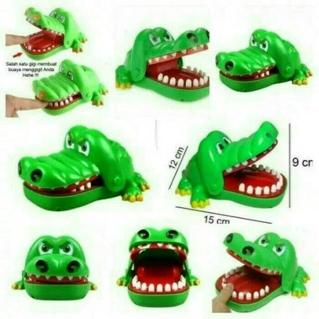 Mainan seru buaya gigit jari crocodile dentist game