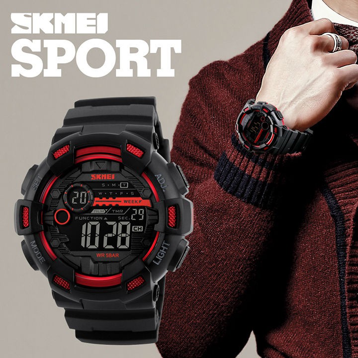 SKMEI Jam Tangan Digital Pria - DG1243 - Black