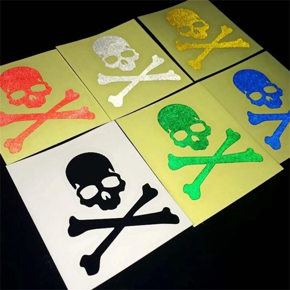 Lanfy Stiker Sepeda Motor Sepeda Part Bersepeda Sticker Skeleton Decals MTB Bike Skull Sticker