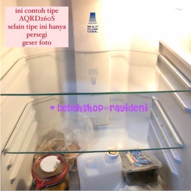 Rak Kulkas Kaca Atau Akrilik Anti Pecah Bisa Custom Aqua Sharp Sanyo Panasonic Samsung Lg Freezer Shopee Indonesia
