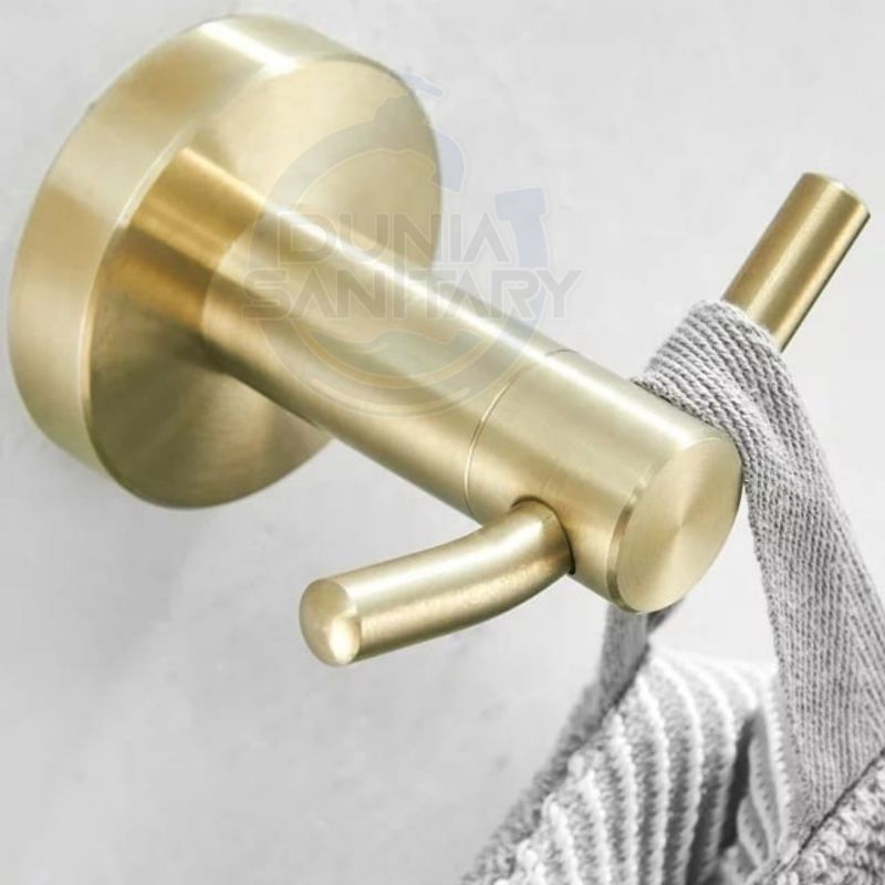 Double Hook Gold Gantungan baju warna emas kapstok stainless sus 304