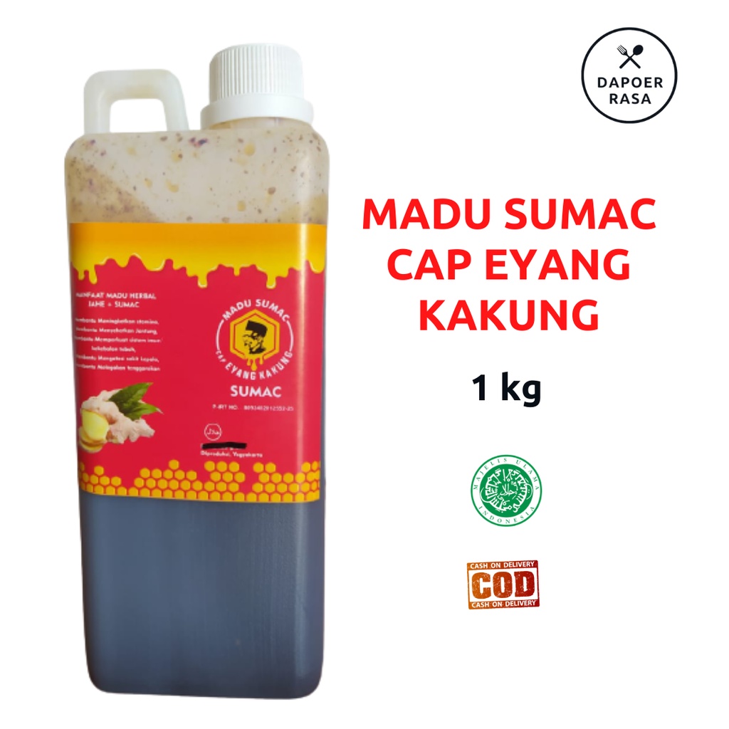 Madu Herbal Madu Sumac Cap Eyang Kakung PAKET KELUARGA 1kg Original Obat Herbal Penangkal Virus