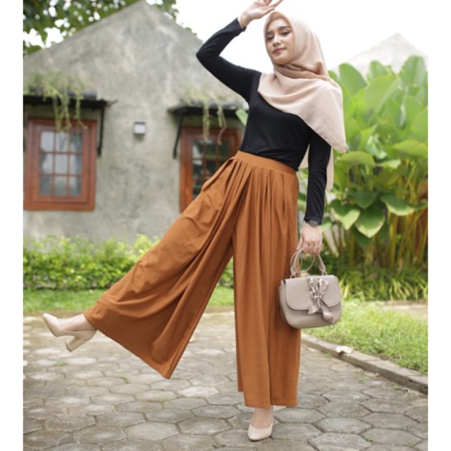 Kulot Panjang Louisa Pant Premium (Cullote Kulot) Fit to S-XL-2
