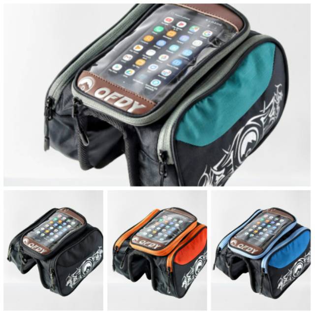 Tas frame sepeda MTB bermotif