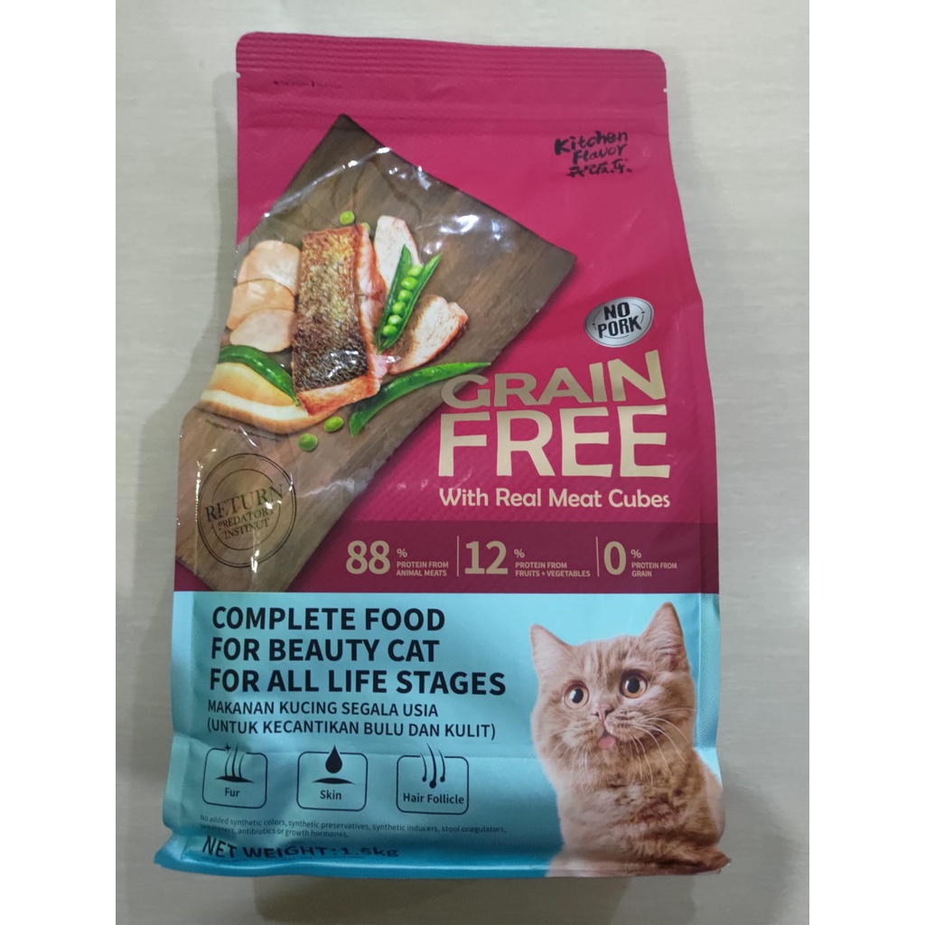 Kitchen Flavor Grain Free Beauty Cat Food All Life Stages Freshpack 1.5kg