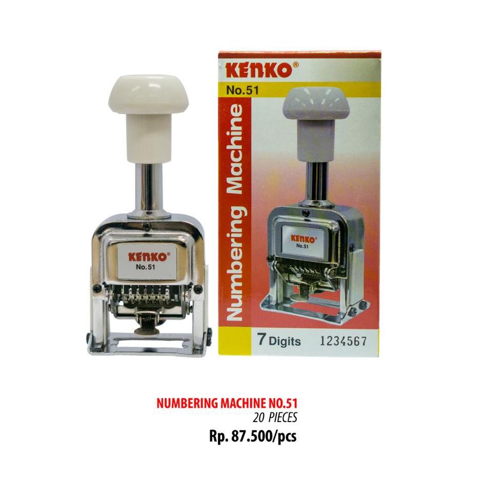 

Kualitas Terkini Numbering Machine Kenko No.51 7 Digits
