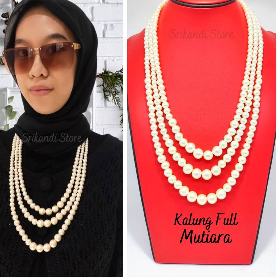 ♫ Srikandi_Store - Kalung Mutiara Wanita - Kalung Mutiara Panjang - Kalung Handmade Wanita - Kalung 