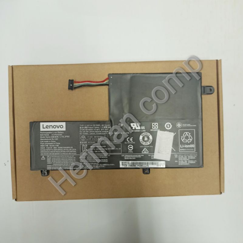 Original Baterai Lenovo Yoga 500 500-15isk Flex 3 1470 1570 Flex 4 1470