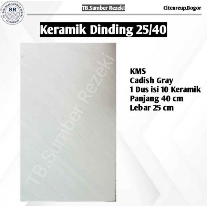 KERAMIK DINDING 25x40 KMS/KERAMIK CADISH GRAY