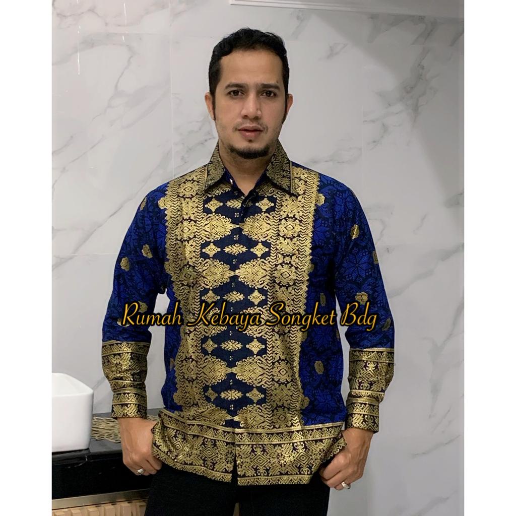 KEMEJA DIANDRA MOTIF SONGKET PALEMBANG FULL PURING UNTUK COUPLE SETELAN DIANDRA BATIK JUPRI BAJU KONDANGAN BAJU WISUDA  MOTIF SONGKET PRINTING RUMAH KEBAYA BANDUNG