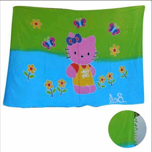 KAIN PANTAI BALI HELLO KITTY