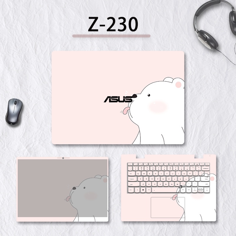 Stiker ASUS Fearless15Stiker Vivobook M5100u Pelindung Fl8850d Cangkang Komputer Stiker Lingyao Pro14 M7400q Notebook Film Tianxuan 2set Lengkap 15.6-inch Simple