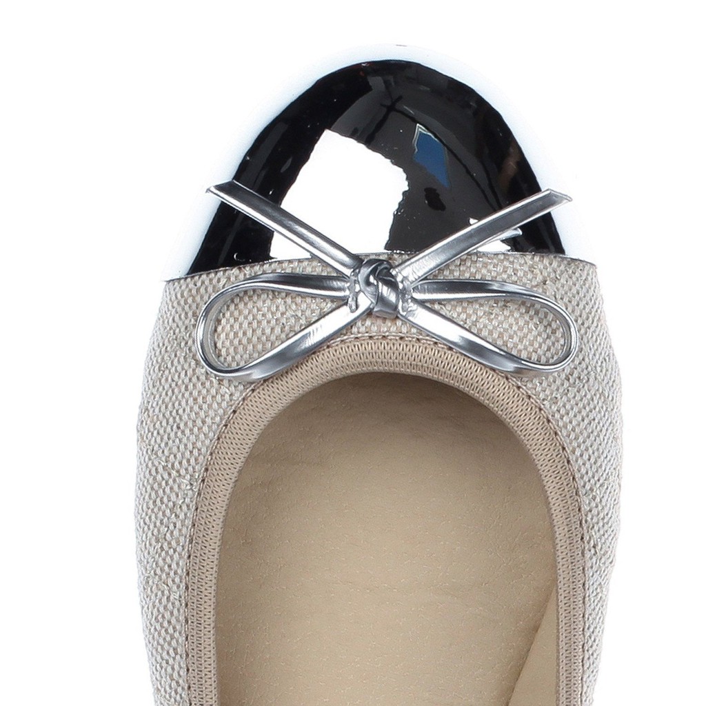 Sepatu Flat Wanita Butterfly Twists Olivia Cream Linensilver