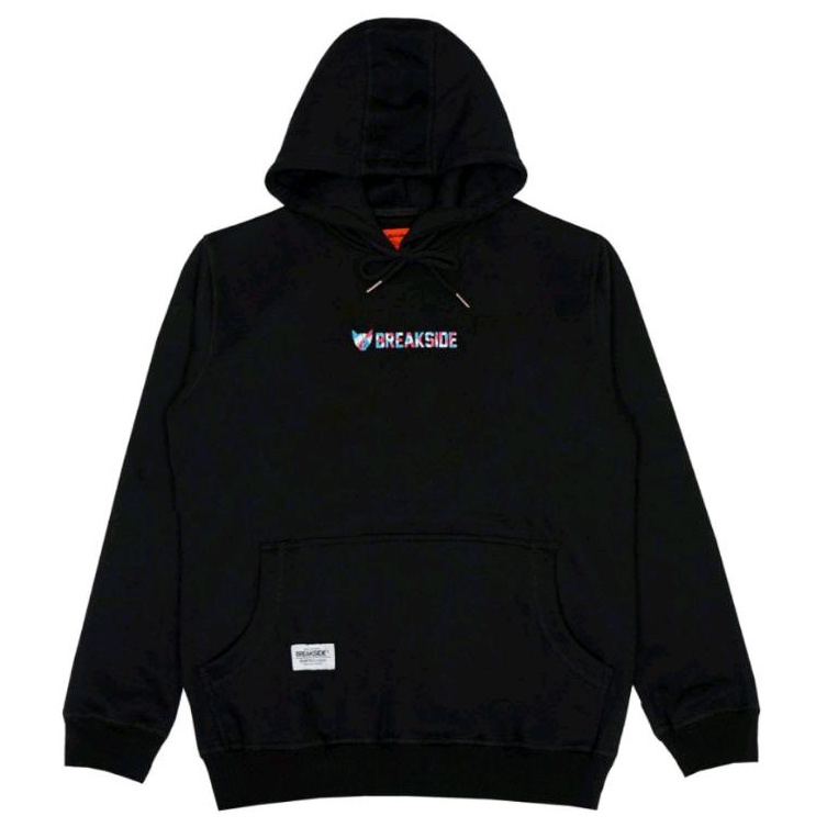 Breakside Hoodie Pullover Abstrak - Black