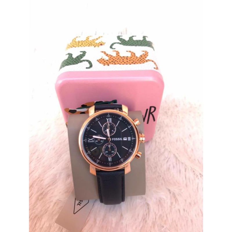 Fossil Rhett Chronograph Navy Leather BQ1704