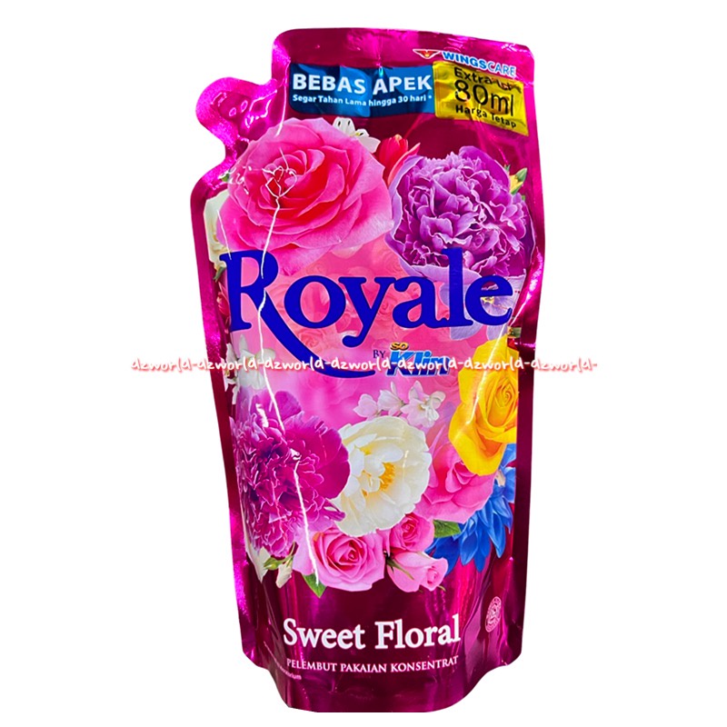 Royale So Klin Sweet Floral 800ml Pelembut Pakaian Kosentrat Soklin Royal Wangi Bunga