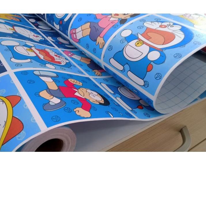 Ctr504 Wallpaper Sticker Motif Doraemon Lucu Da005 Wallpaper New 2020 Ukuran 9mx45cm