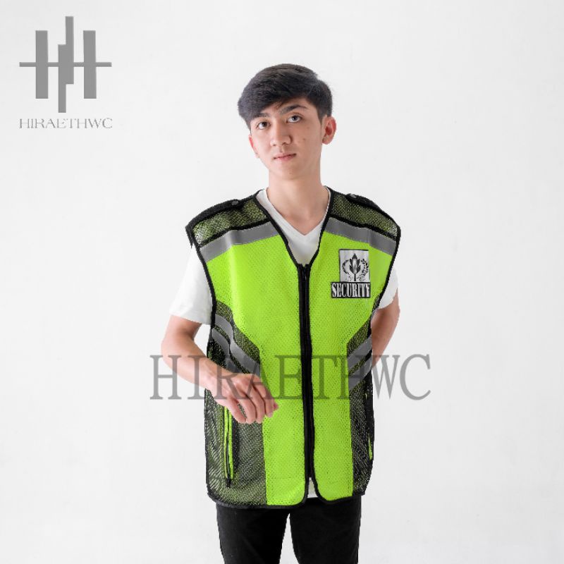 Rompi Dinas Security Satpam Rompi Lapangan Security/Rompi Security Satpam List Hitam Terbaik.