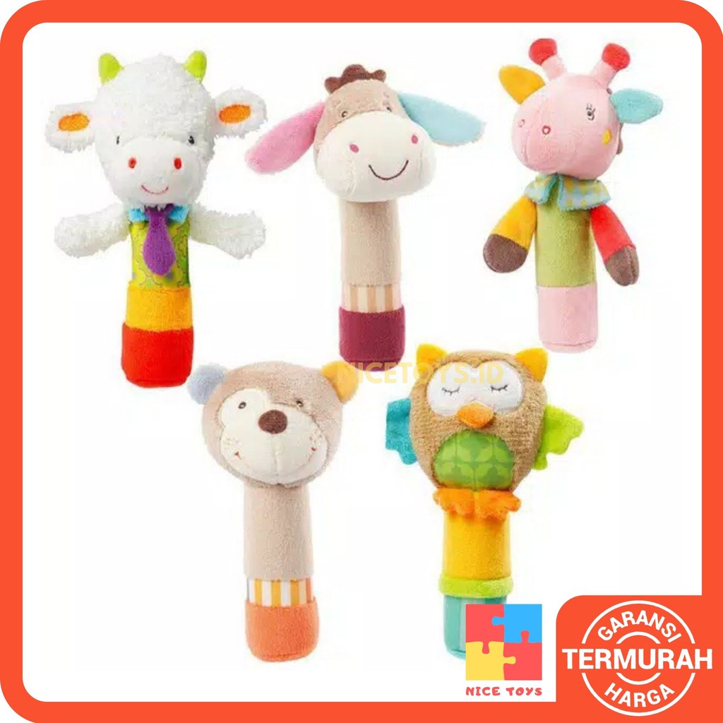 Baby Cloth Wand Mainan Bayi Baby Toys Rattle Stick Teether Bayi Boneka Bayi