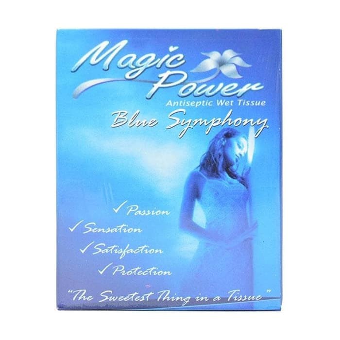 ✅ Privasi Terjamin 100% Tissue Tisu magic Power Blue Symphony Original 1 Box isi 3 Sachet Tisu Magic Pria Tahan lama / Magic Power Tissue Blue Symphony -3 Sachets