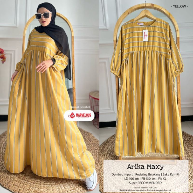 ARIKA MAXY BY MARVELOUS (MAXY DRESS MUSLIMAH) Maxi dress wanita salur rekomended